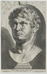 Imperatore romano Nerone (stampa)