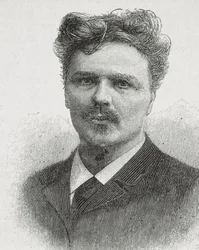 STRINDBERG, August (1849-1912). Ritratto di August Strindberg. Incisione.