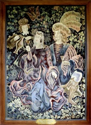 Arazzo raffigurante Thibault IV di Champagne e Blanche di Castiglia