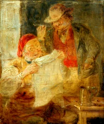Il giornale (olio su tavola)