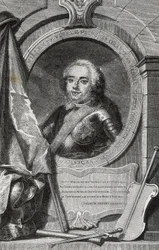 Guglielmo IV (1711-1751). Primo statolder ereditario dei Paesi Bassi. Incisione.