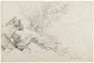 Studio di Rocce con Alberi, Hague, Lago George, New York, 1862