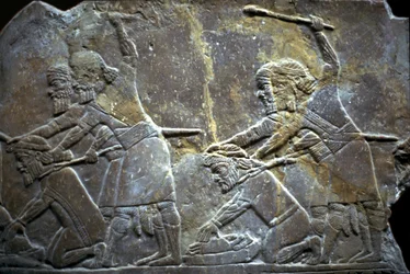 Assurbanipal alla battaglia di Til-Tuba, 650-620 a.C.