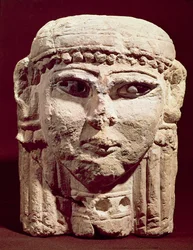 Testa della dea Ishtar, da Amman, Giordania
