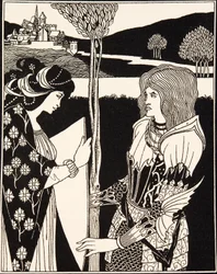 Come Morgan Le Fay diede uno scudo a Sir Tristram (dettaglio)