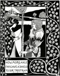 Come Morgan le Fay diede uno scudo a Sir Tristram, illustrazione da 