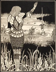 Come Sir Bedivere gettò in acqua la spada Excalibur