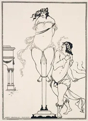 Giovenale che flagella la donna, 1896 (incisione)