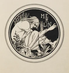 Merlino da un libro di cinquanta disegni