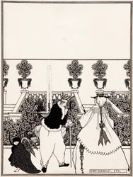 La cacciata di Cupido dal giardino, disegno preparatorio per il progetto di copertina di «The Savoy», n. 3, luglio 1896