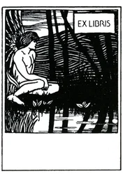 Vignetta ex libris di Aubrey Beardsley (1872-1898)