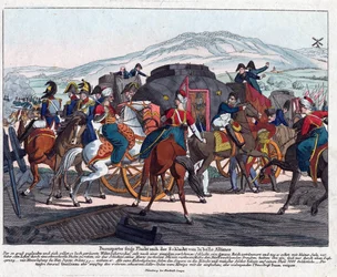 La fuga di Napoleone dopo la battaglia di Waterloo (1815)