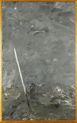 Mare in tempesta (olio su carta)