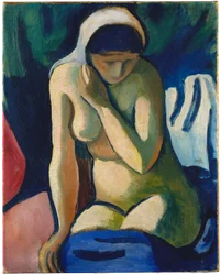 Ragazza nuda con il foulard