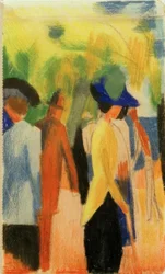 Passeggiatori sotto gli alberi (Passeggiatori nel parco)