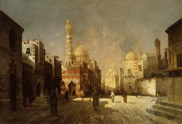 Scena da una strada araba