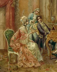 Al pianoforte (dettaglio)
