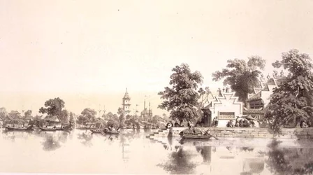 Tempio, Pagoda e Villaggio sul Canale Macao-Canton, tavola 22 da 