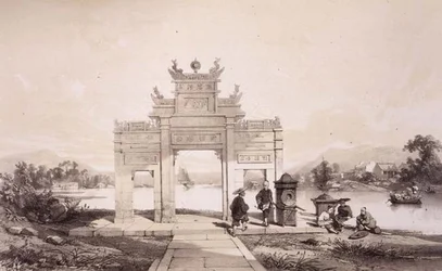 Arco trionfale sul canale Macao-Canton, tavola 19 da 
