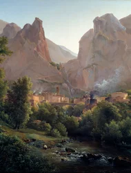 Il villaggio di Moustiers Sainte Marie (dettaglio)