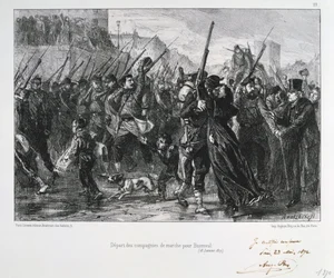Soldati francesi in partenza per Buzenval, Assedio di Parigi, Guerra franco-prussiana, 18 gennaio 1871 1872
