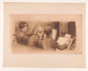 Lezione nella scuola di disegno