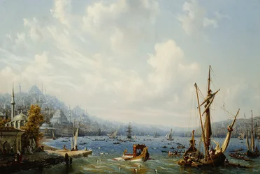 Barche sul Bosforo, al largo di Costantinopoli, 1846