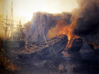 Francese:  Le soir de la bataille de Navarin, 1827 Serata della battaglia di Navarino