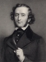 Ritratto del pianista e compositore Felix Mendelssohn Bartholdy 1809-1847