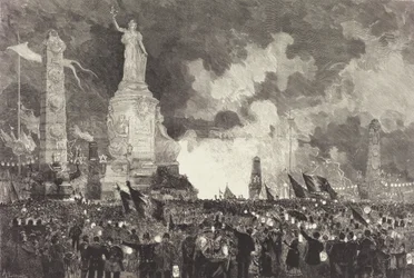 14 luglio. Illuminazione di Place de la République, 1883.