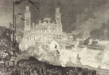 14 luglio. Illuminazione del Palais du Trocadéro, 1883.