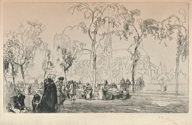 Notre Dame vista dal Quai Montebello, 1915