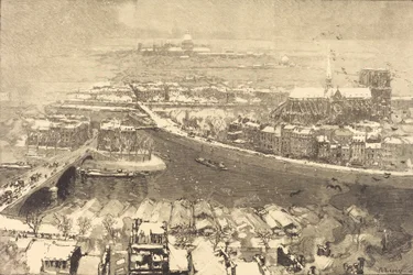Parigi sotto la neve, vista da St.-Gervais, 1890