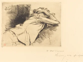 Donna reclinata che dorme (Femme couchée sommeillant)