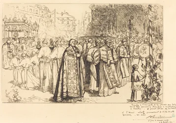Ritorno della processione alla cattedrale di Nantes