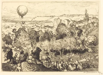 Il pallone che cade, a Pre-Saint-Gervais (Lebaloon qui tombe, au Pre-Saint-Gervais)