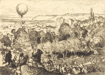 Il pallone che cade, a Pre-Saint-Gervais, 1910
