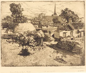 Veduta di St.-Jean-de-Mont, Vendee (Vue de St.-Jean-de-Mont, Vendee)