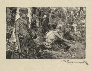 Foresta di Fontainebleau: Raccolta di mughetto La Forêt de Fontainebleau..., 1890