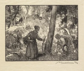 Foresta di Fontainebleau: Cercatori di funghi al Rocher Bernard