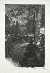 Le Boulevard Montmartre, la sera