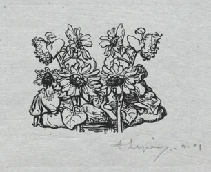 Almanacco di Parigi, 1897: fregio finale, estate, 1897.