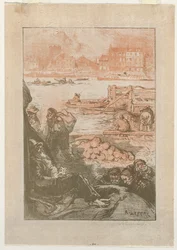 Contadini presso un molo, Parigi
