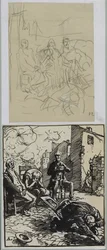 Tre ostaggi seduti, 1914