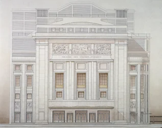 Teatro degli Champs-Elysees: facciata - progetto di Perret