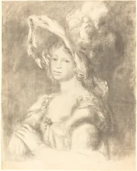 Busto di una giovane donna