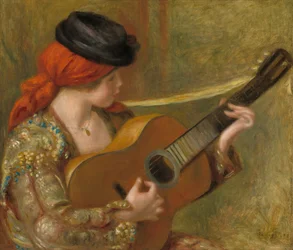 Giovane donna spagnola con chitarra