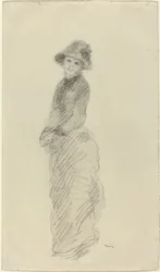 Giovane donna in piedi