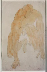 Uomo inginocchiato