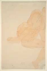 Nudo seduto, ginocchio alzato